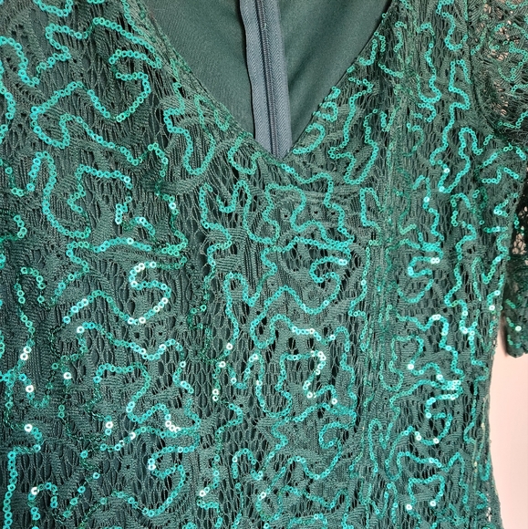 Emerald sequin midi dress - Picture 5 of 5